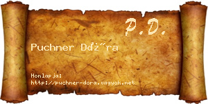 Puchner Dóra névjegykártya